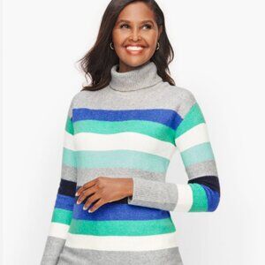 Talbots Super Soft, Bold Striped, Turtleneck Sweater-Petite Medium (Worn once)